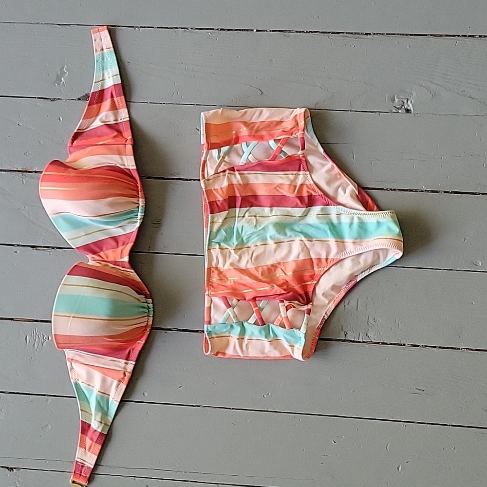 Striped bikini